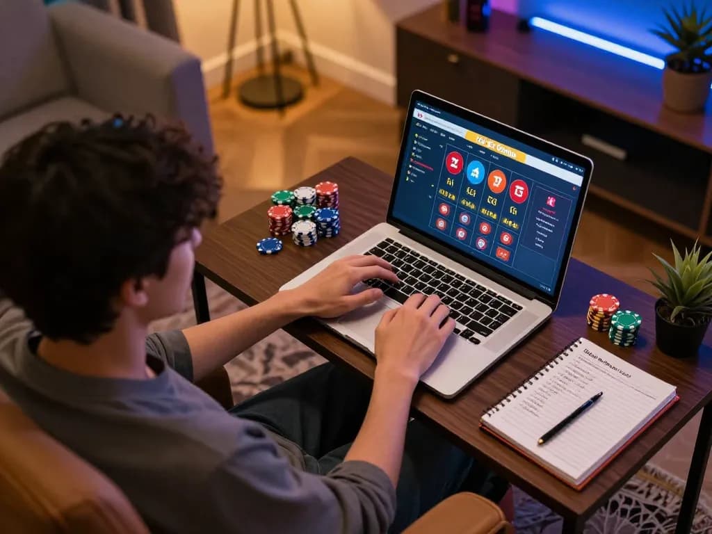 Tài Xỉu online gameplay in a cozy home environment, showcasing strategic betting actions.