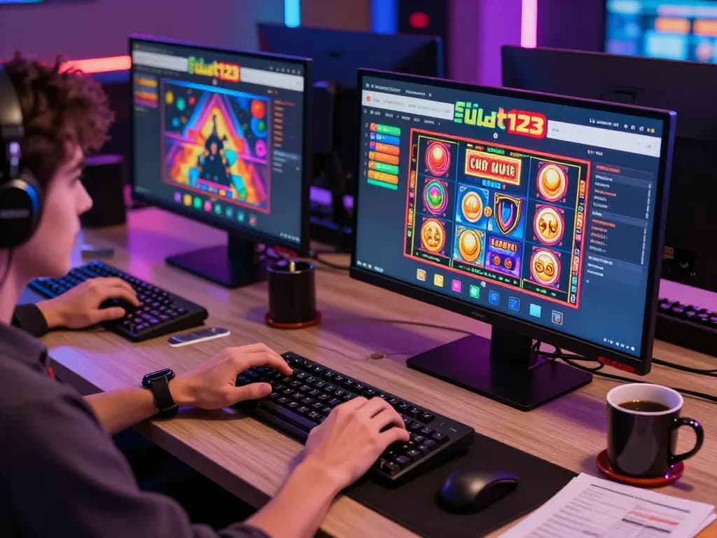 situs ulat123 players engaging in dynamic online gambling while strategizing bets at home
