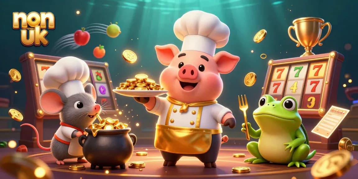 Experience the thrill of non uk casinos with vibrant gaming scenes, gold coins, and exciting characters!
