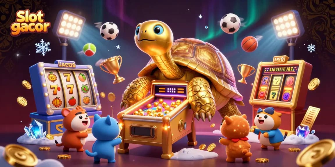 Permainan slot gacor menarik dengan simbol buah dan angka keberuntungan memikat pemain.