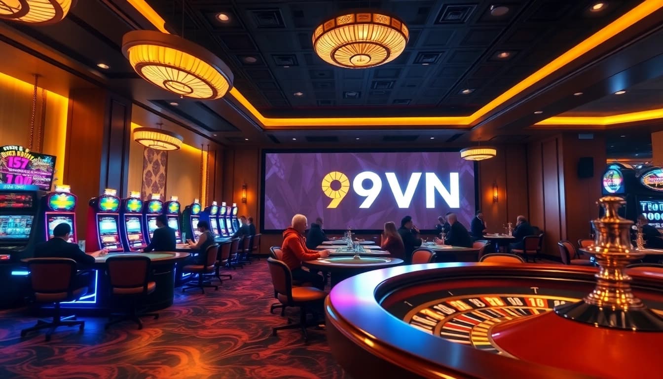 Dynamic gambling scene showcasing 69VN casino experience with captivating poker and slot games.