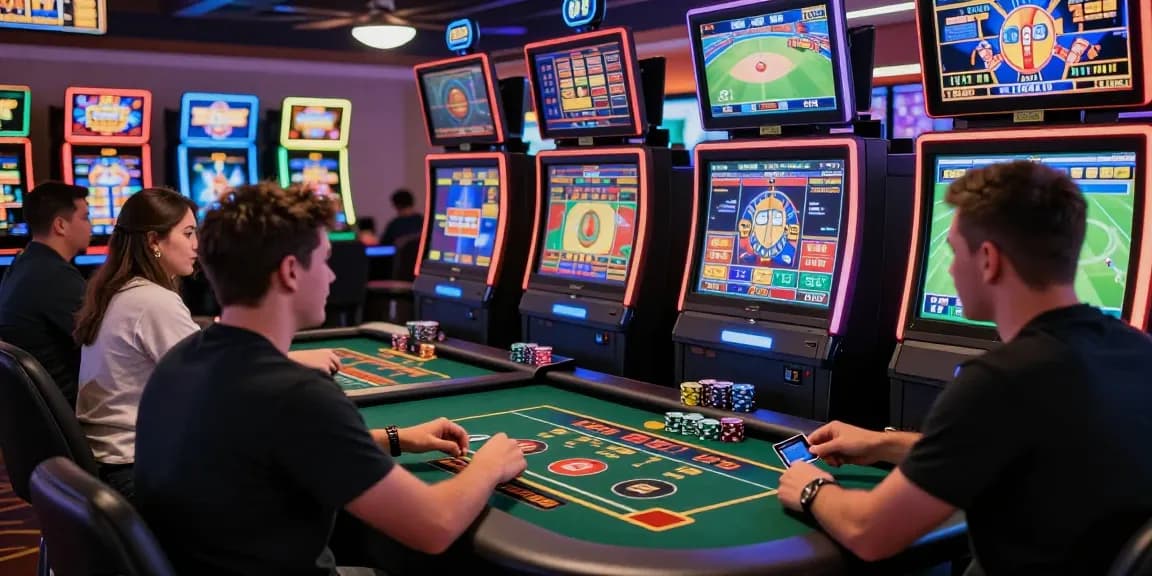 https://eccleshallparishcouncil.co.uk players enjoying exciting gaming at a vibrant credit card casino with colorful neon lights and live dealers.