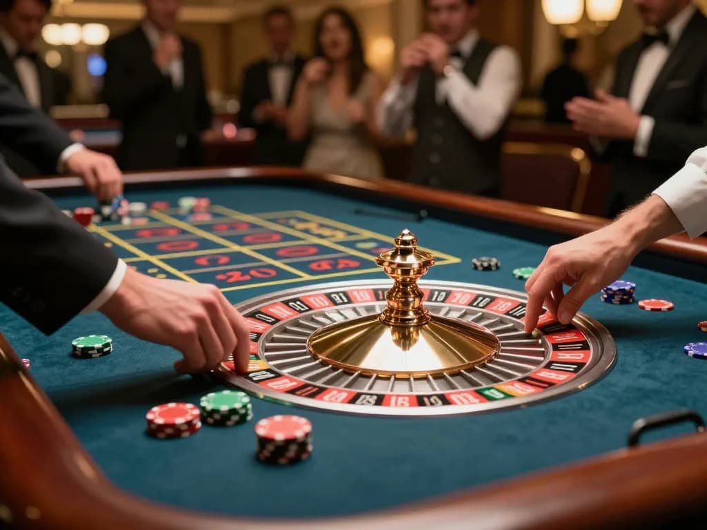 Rasakan aksi kasino yang mendebarkan di https://90degreeswestband.com dengan pemain yang bertaruh di meja roulette yang penuh warna.