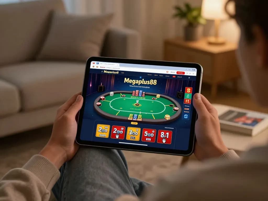 Engaging gaming experience on Megaplus88 with a focus on poker and strategic gameplay in a cozy setting