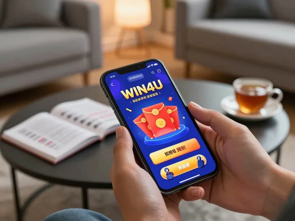 Engaging with the WIN4U app to claim bonuses and rewards while gambling online