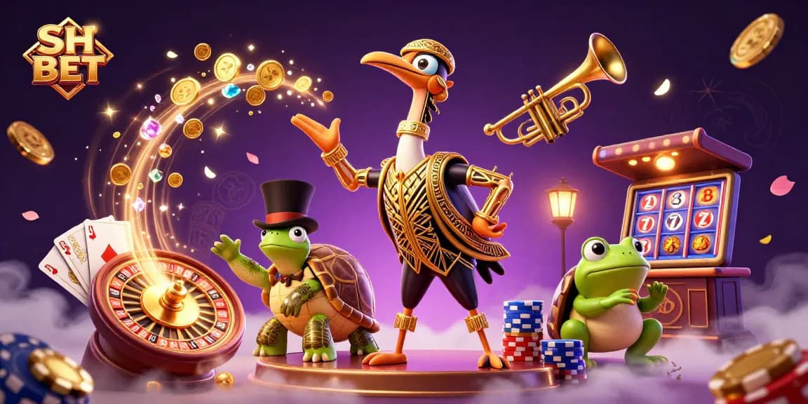Engage with SH BET’s vibrant casino world featuring animated characters and lively gaming elements