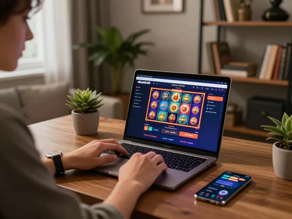 Engage in thrilling dinamit4d online gaming with immersive graphics on a stylish home setup
