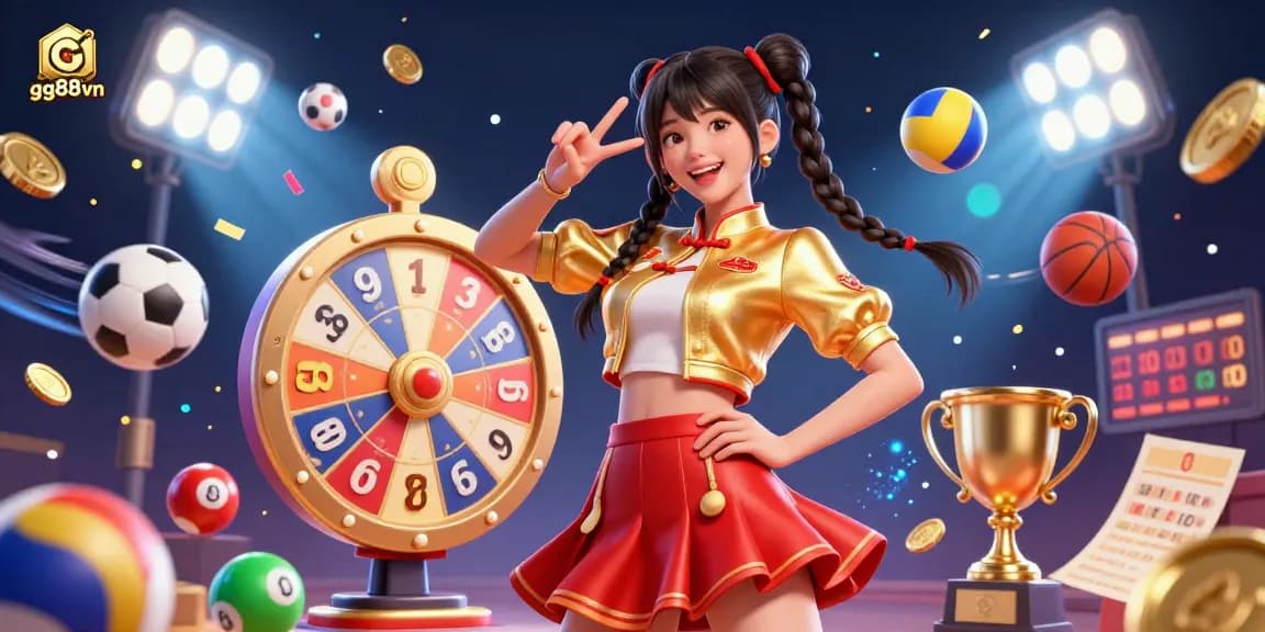 Experience the thrill of casino gaming with gg88vn's vibrant 3D illustration showcasing action-packed gambling elements.