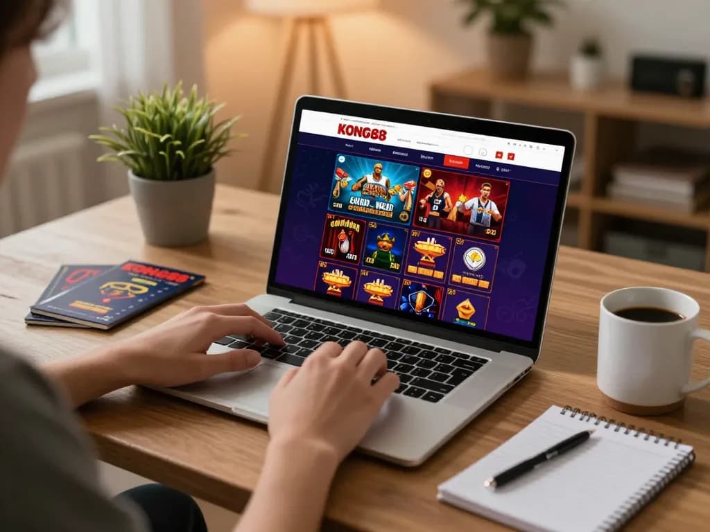 Engaging with KONG88 online casino platform featuring diverse gambling options
