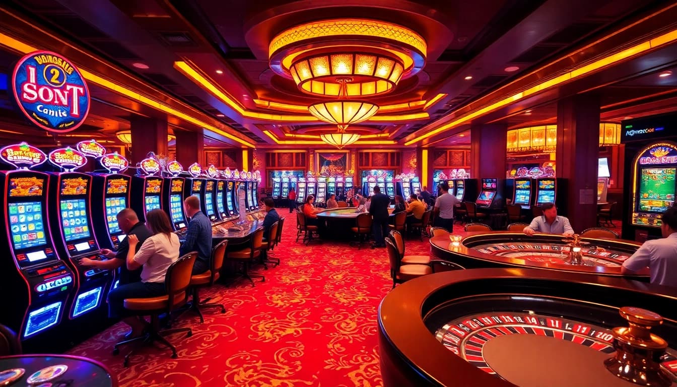 Experience the excitement of idn slot gaming in a vibrant casino atmosphere.