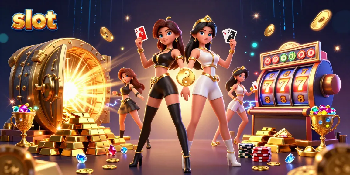 Play thrilling slot games with exciting visual elements and vibrant casino action featuring stunning characters.