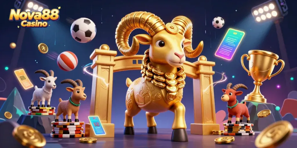 Experience the excitement of Nova88 Casino with vibrant sports action and golden energy.