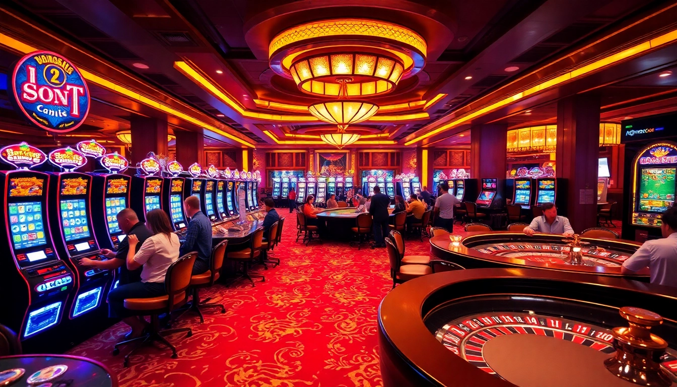 Experience the excitement of idn slot gaming in a vibrant casino atmosphere.