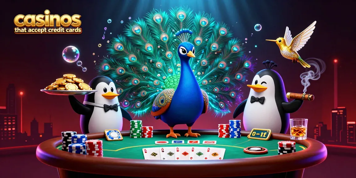 Experience thrilling gameplay at casinos that accept credit cards with vibrant casino elements and animated characters.