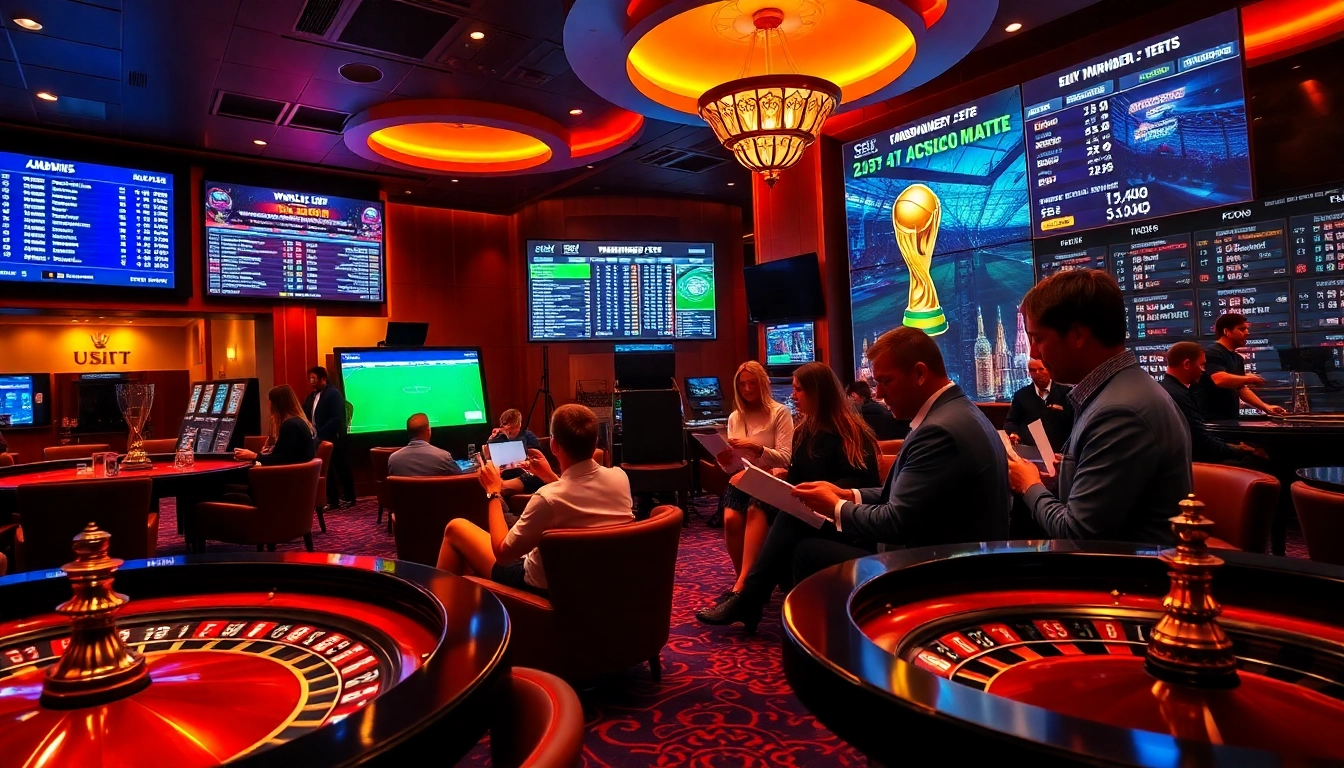 Engage in the excitement of แทงบอลโลก with live sports betting at a luxurious casino venue.