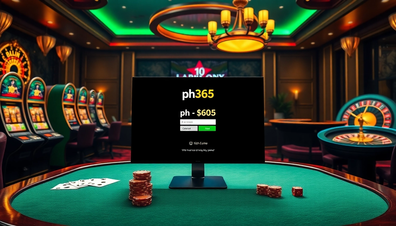 Experience seamless gaming with ph365 login on a vibrant casino interface filled with excitement.