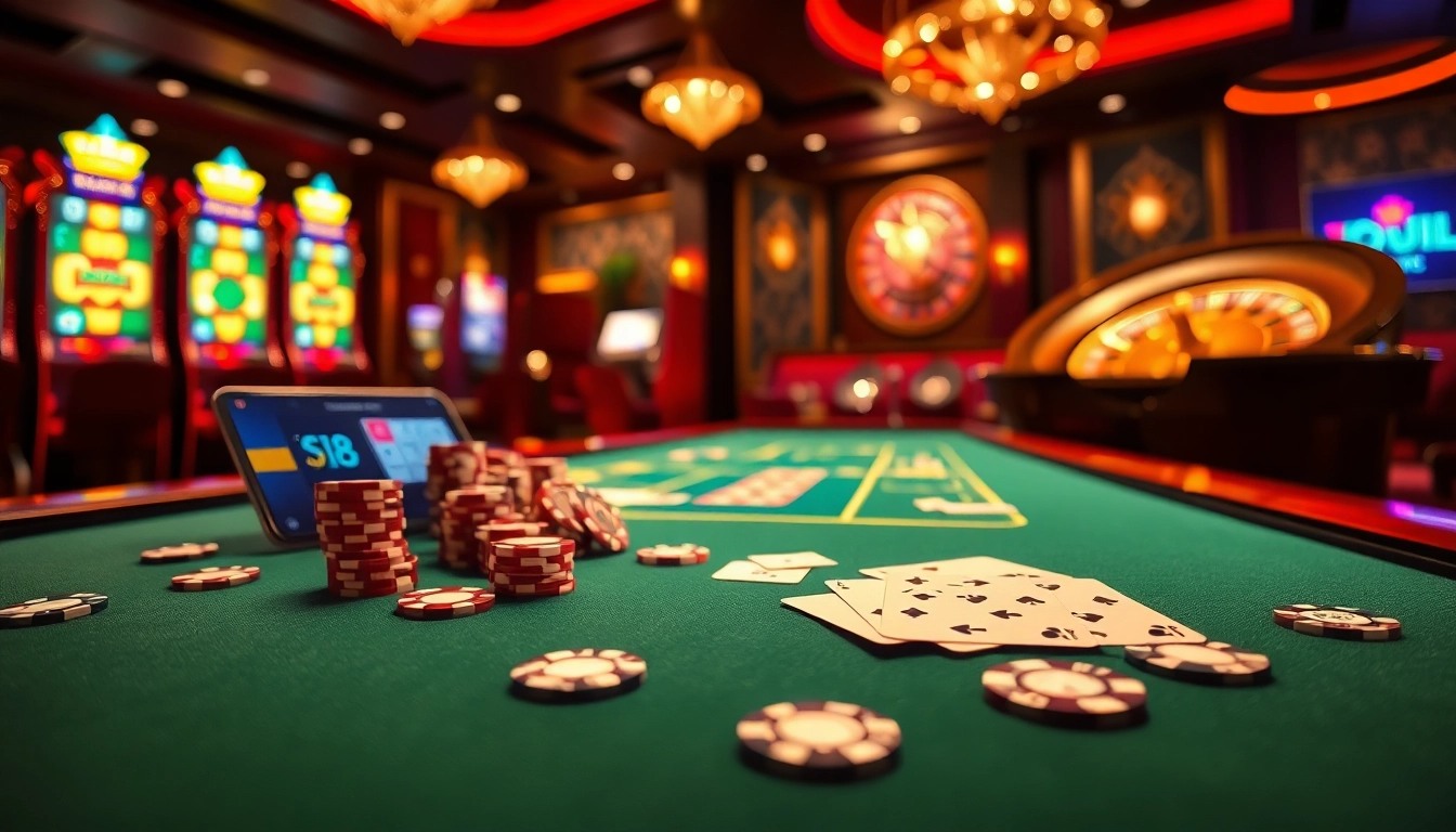 Experience the excitement of betting with s8 nhà cái at a luxury casino table filled with vibrant action.