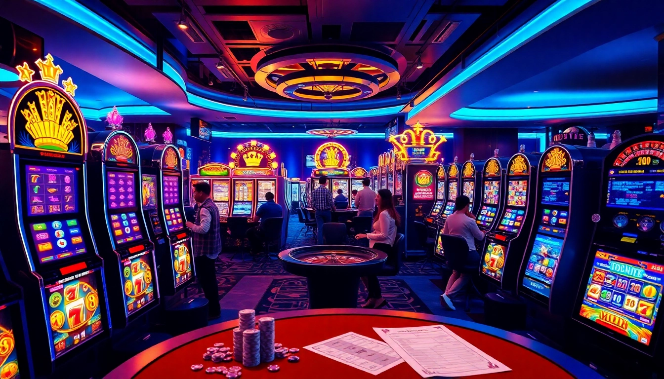 Experience the thrill of winning with slot game terbaru di sini in a vibrant casino atmosphere.