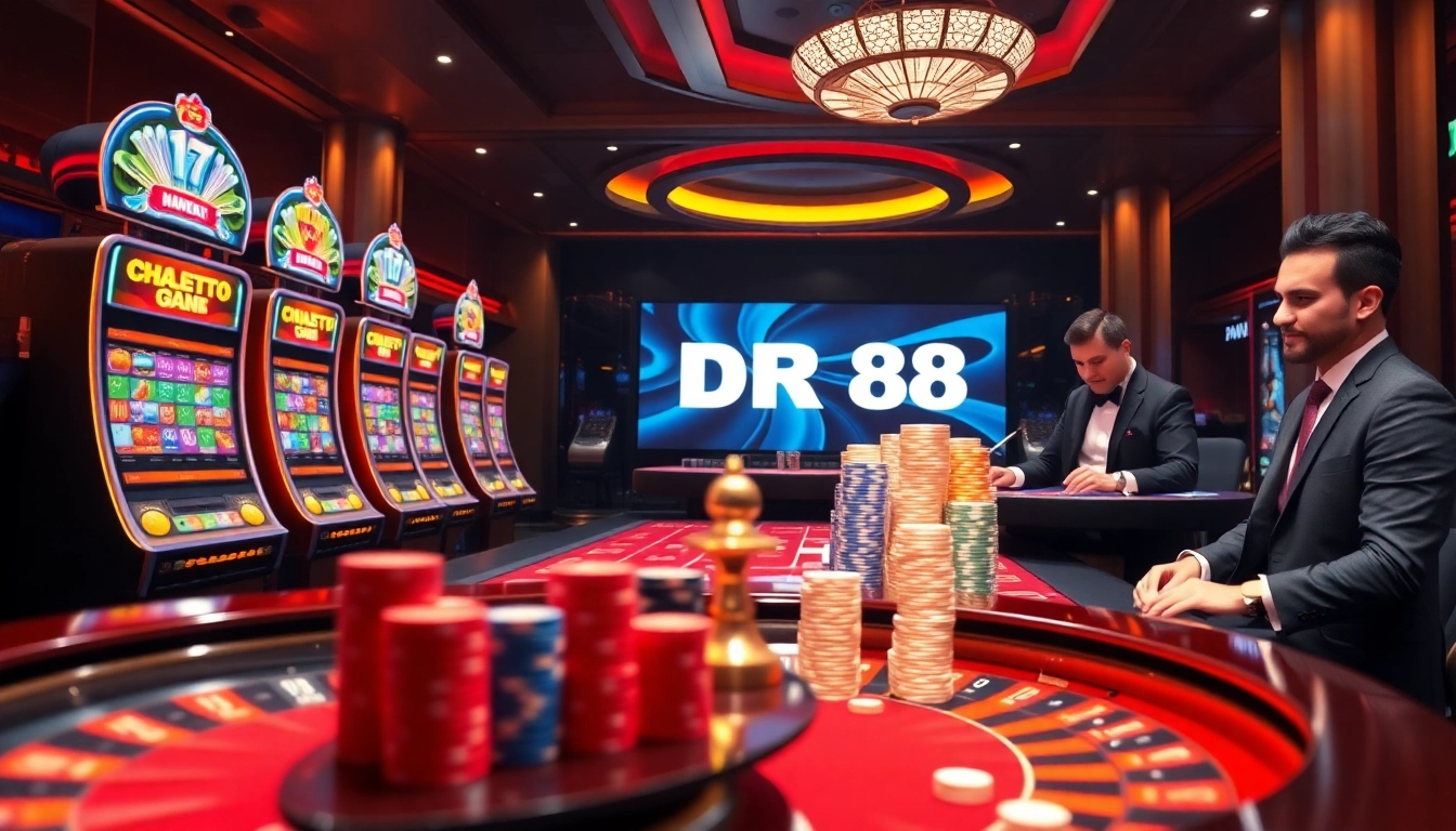 Experience the thrill of gambling with Đăng ký DR88, showcasing vibrant slots and professional dealers.